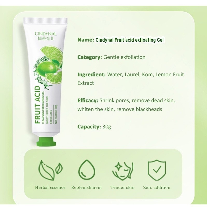 CINDYNAL-  Fruit Acid Exfoliating Gel Wajah