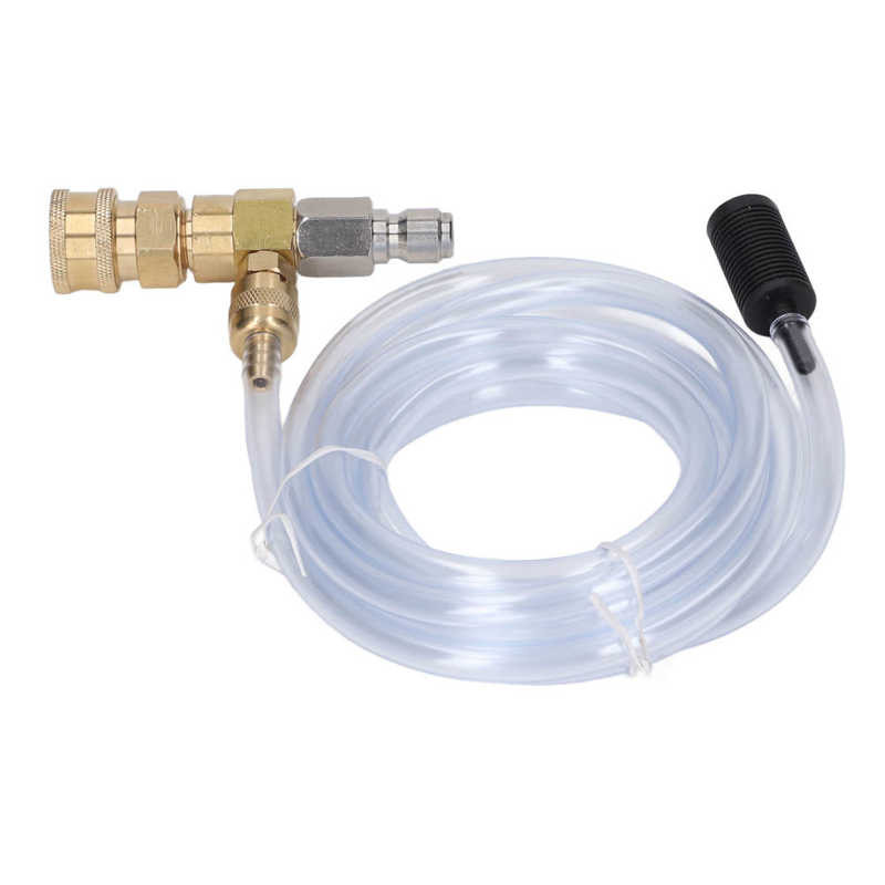 Chemical Injector Brass Stainless Adjustable Downstream Injector with 9.8ft Tube for Pressure Washer