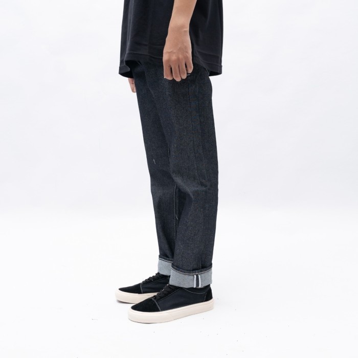 Puddinglane celana jeans pria 15oz denim accent selvedge Manda - 32