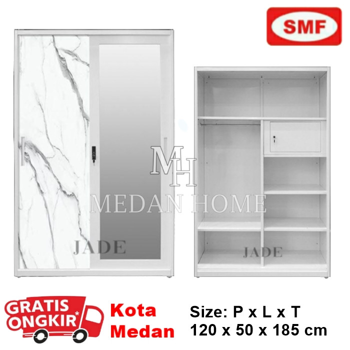 [MEDANHOME} PROMO LEMARI PAKAIAN BESI 2P - JD 1601 - LEMARI PINTU BESI SLIDING