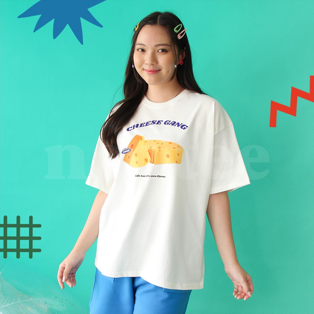 Oversized / Kaos Oversized Wanita - CHEESE GANG - NAOTEE KAOS