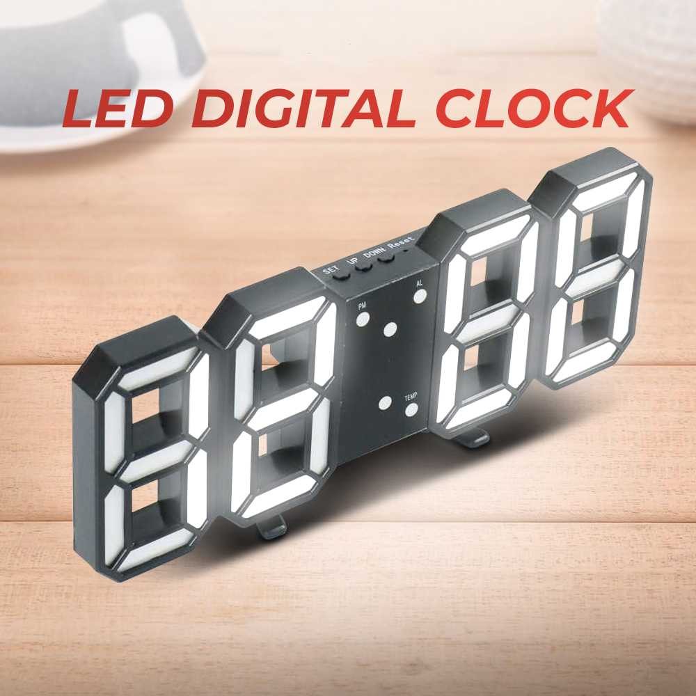 

TaffHOME Jam Meja Alarm Weker LED Digital Clock - TS-S60-W