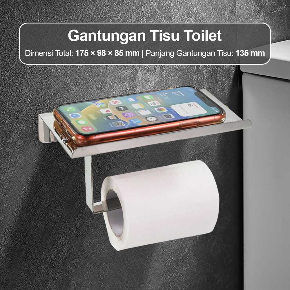 

HOUSEEN Gantungan Tempat Tisu Toilet Stainless Steel - H226
