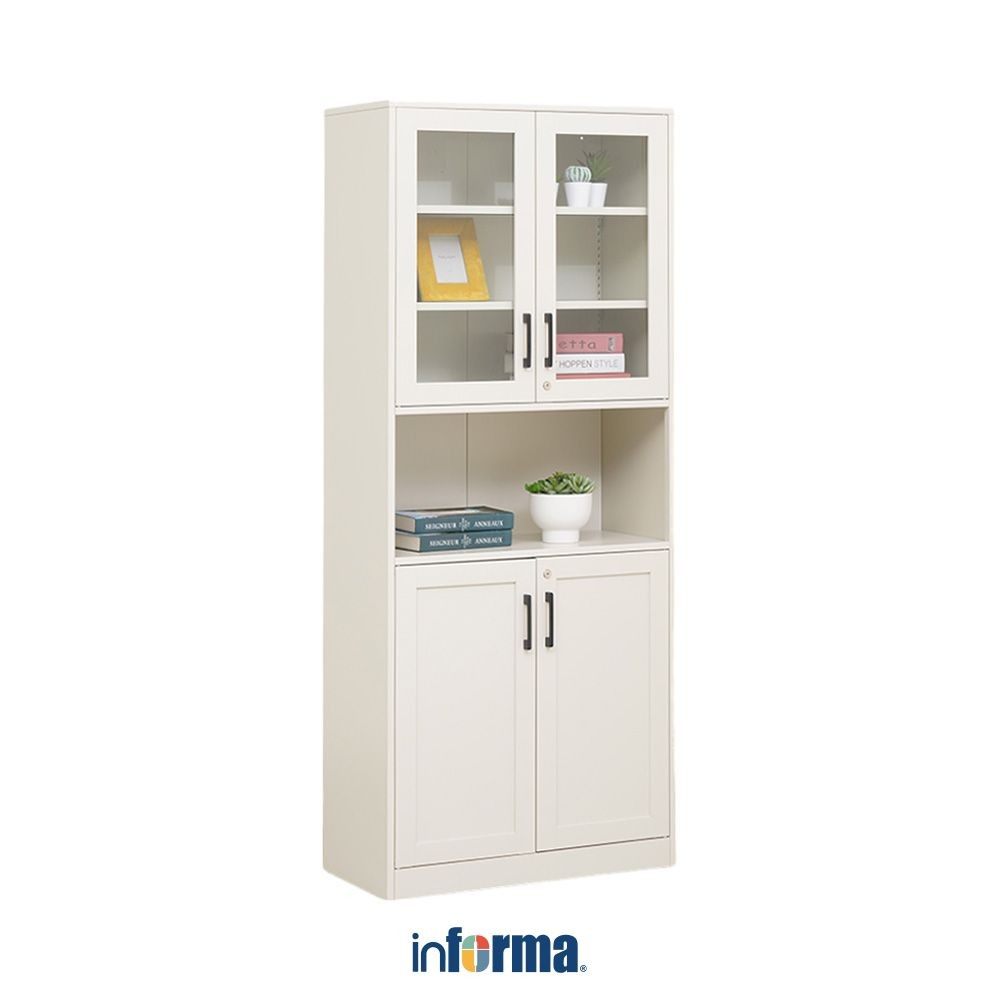 Informa Patto Lemari Arsip Kantor Metal Mid Open - Abu-Abu File Cabinet Lemari Besi Dokumen Arsip Be