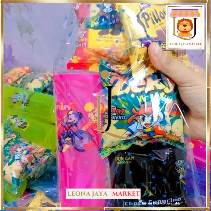 

LJ MARKETPAKET SNACK ULANG TAHUN ANAK MURAH / BINGKISAN HADIAH ANAK / PARCEL 5A +BOTOL