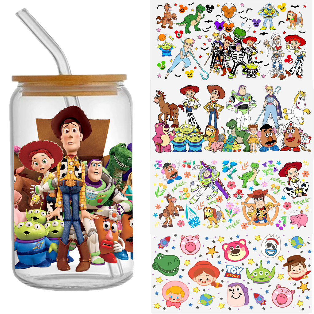 

Personalize Dinsey Toy Story Lotso UV DTF Sticker For 16oz Cups Can Wrap Transfer Sticker Custom Labels DIY Logo Selfadhesive