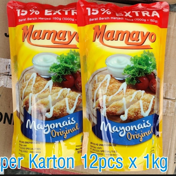 

Mayonaise Mamayo 1 kg Mayones Original Cimory per karton isi 12 GOJEK GUS