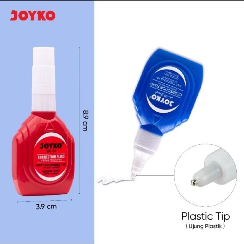 

JK01 Tipex Cair Correction JK 01 Liquid Koreksi Cairan Penghapus Joyko JK-01