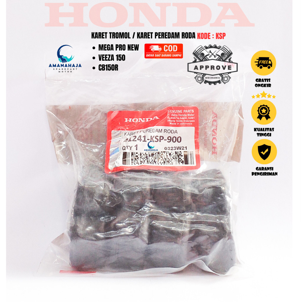 ( GARANSI ) ORI KARET TROMOL MOTOR  MEGA PRO NEW / VERZA (KSP) | SPAREPART ORIGINAL  SUKU CADANG SEP