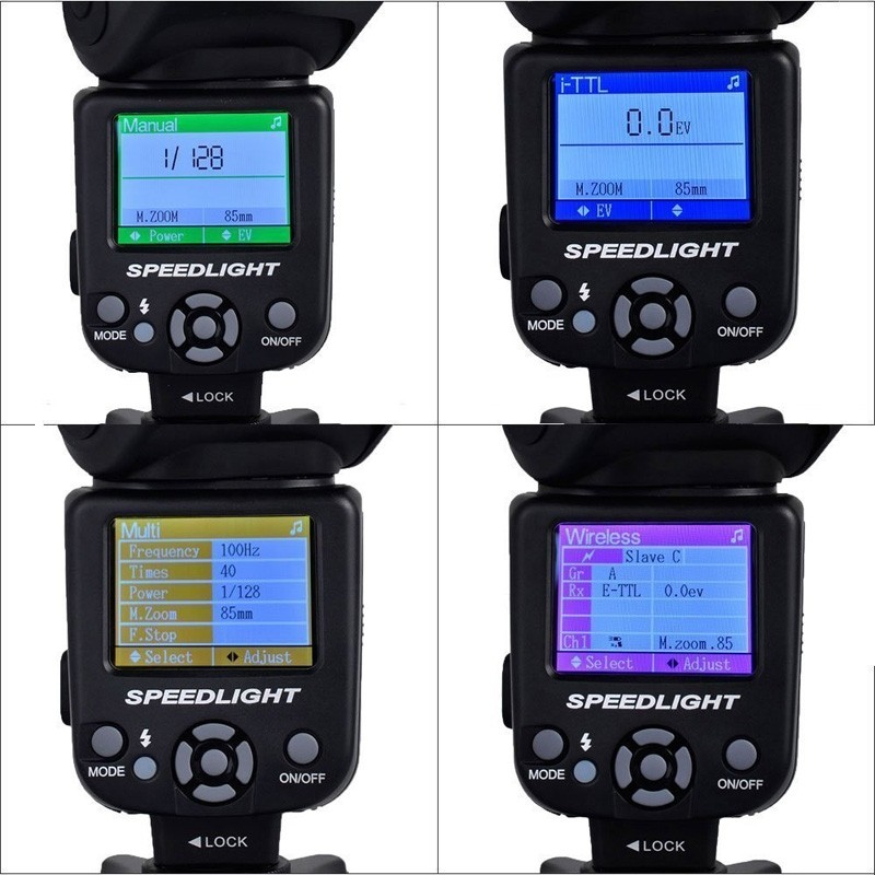 TRIOPO TR-985 Flash Speedlite For Canon Nikon Camera TTL Camera Flash High Speed Sync TFT Colour Dis