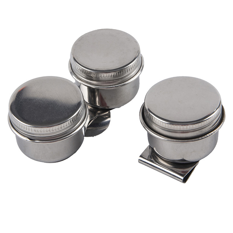 

Painting Oil Pot Portable Stainless Steel Oil Painting Palette Cup with Lid