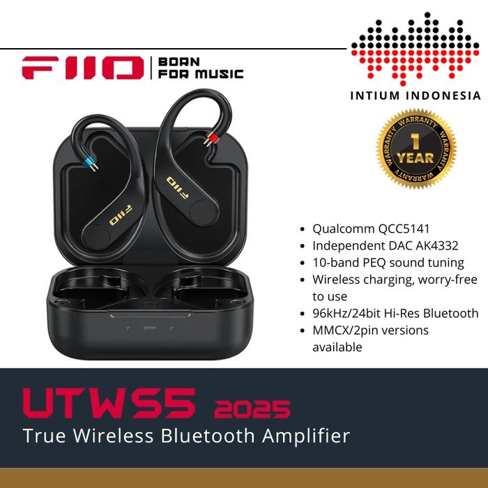 FiiO UTWS5 Amplifier TWS Ear Hooks DAC - 20Hz-40kHz, IPX4 Waterproofing