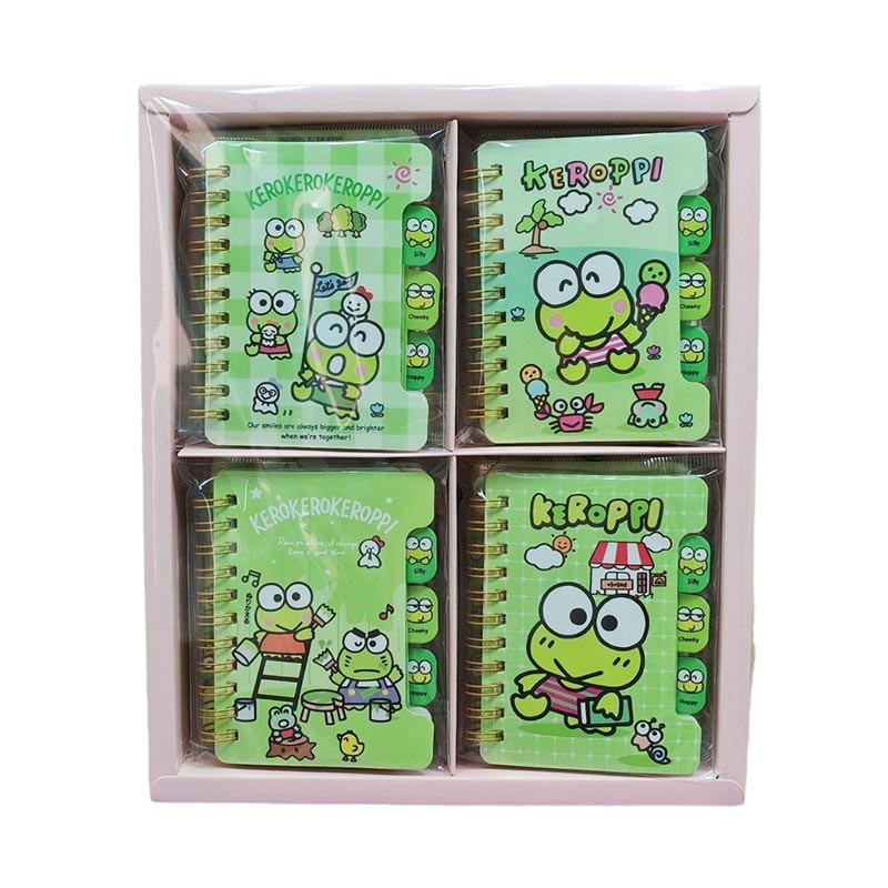 

8pcs/lot Sanrio Kawaii Keroppi Memo Pad Sticky Notes Coil Notebook Stationery Label Notepad Planner Sticker Post School Supply