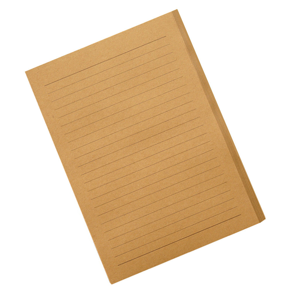 

100 Sheets Kraft Paper A5 Letter Stationery Writing Retro Style Message Papers Literature and Student
