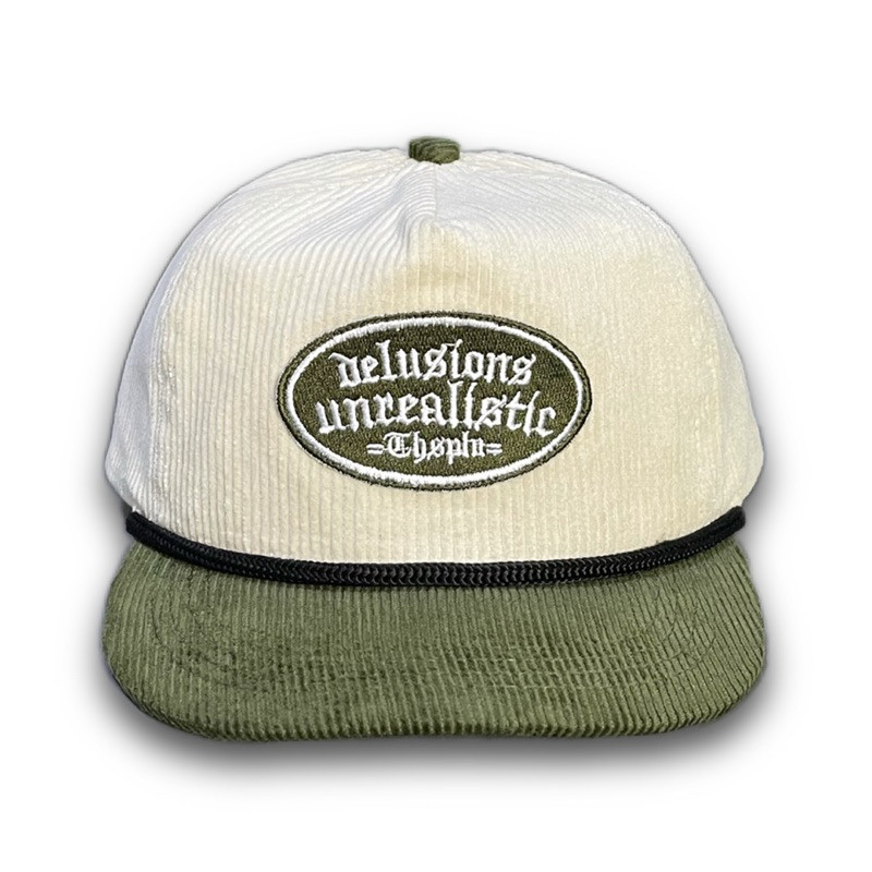 Topi Rope Hat Corduroy Cream Army Thisplan