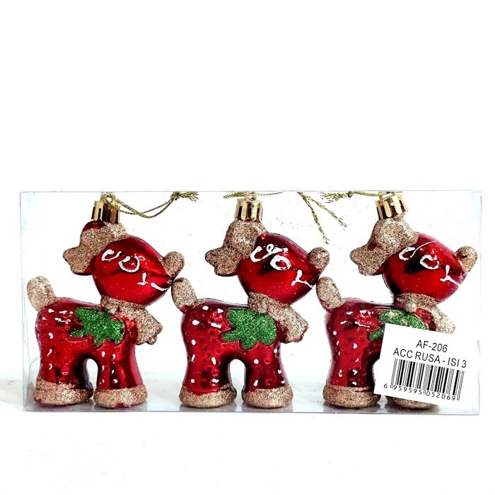 

NEW Ornamen Natal Set isi Banyak Dekor Pohon Natal Hiasan Natal Merry Christmas Dekorasi Bola Natal Santa Snowman Gantungan Pohon Natal Murah Grosir - AF-206 ISI 3