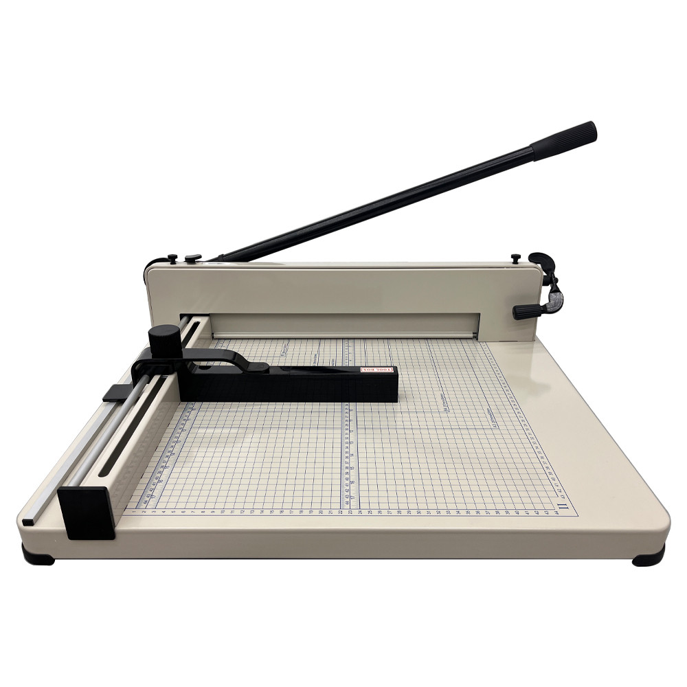 

A3 Heavy Duty Paper Cutter 44cm/17" Stack Paper Guillotine 4cm Thickness Paper Trimmer with Clear Cutting Guide Grids for Office