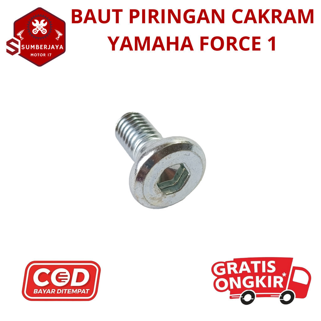 Original Baut Piringan Cakram Force 1 / Baut Piringan Disk Cakram Force 1 , F1ZR untuk sepeda