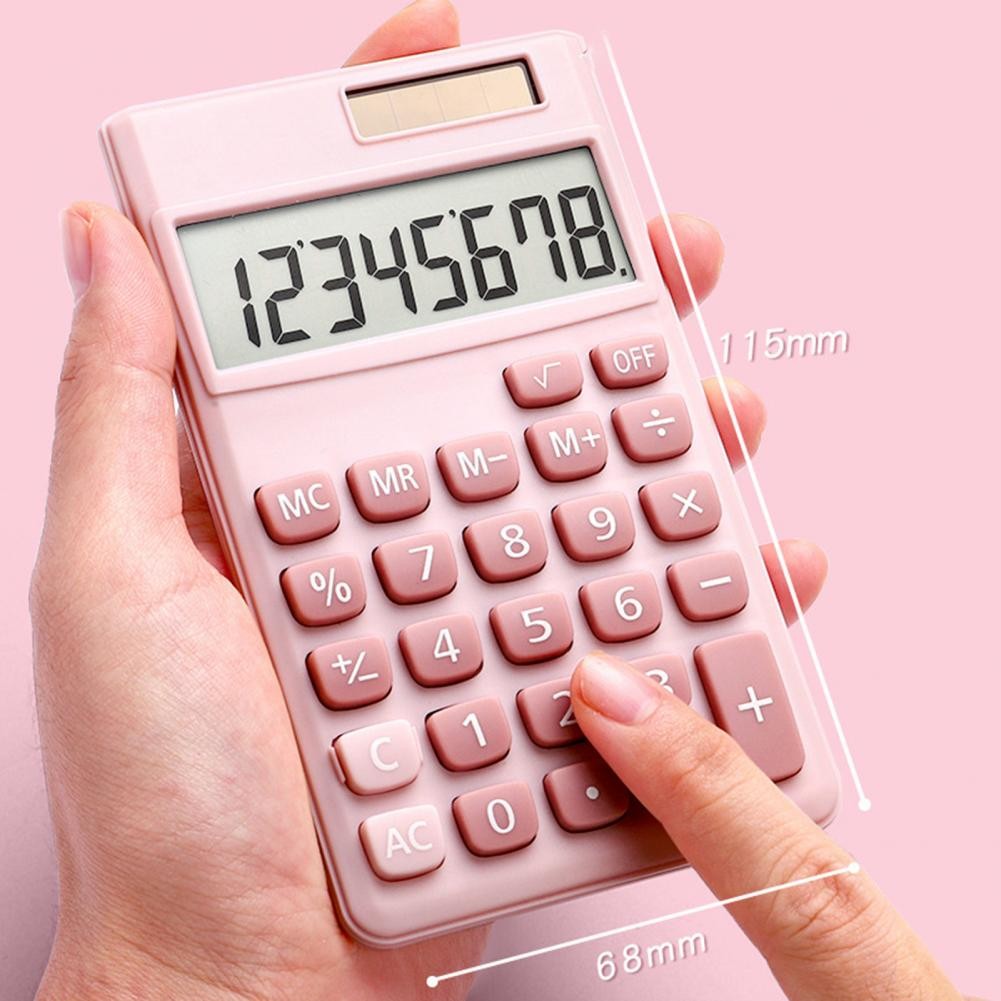 

8-Digit Mini Calculator Solar Powered Large Display Multipurpose Basic Scientific Calculator