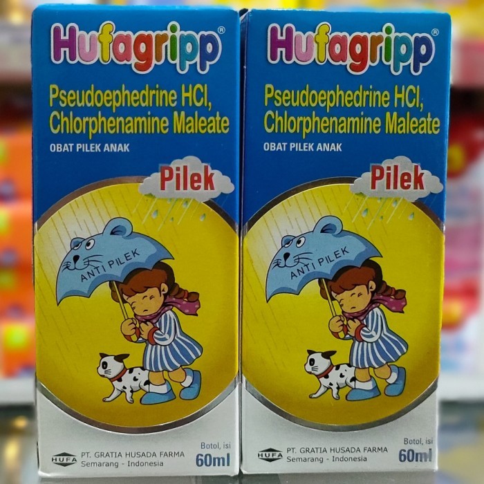 

c HUFAGRIPP PILEK 60 ML / OBAT SIRUP PILEK ANAK HUFAGRIP BIRU 60ML SYRUP