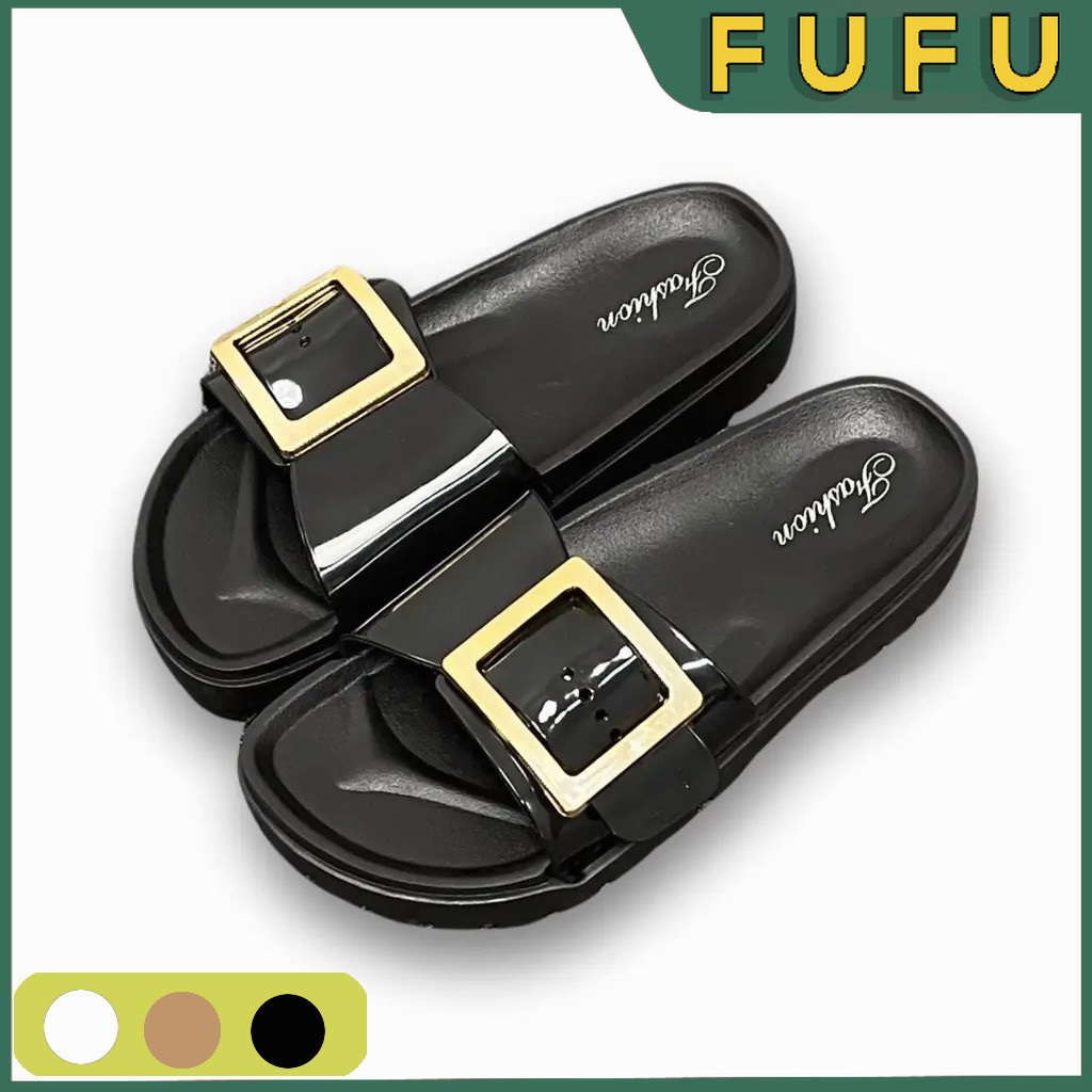 Fufu Sandal Tali Wanita Sepatu Anti Selip Sandal Platform
