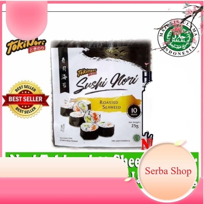

NORI TOKINORI SUSHI NORI 10 LMBAR ROASTED SEAWEED RUMPUT LAUT PANGGANG
