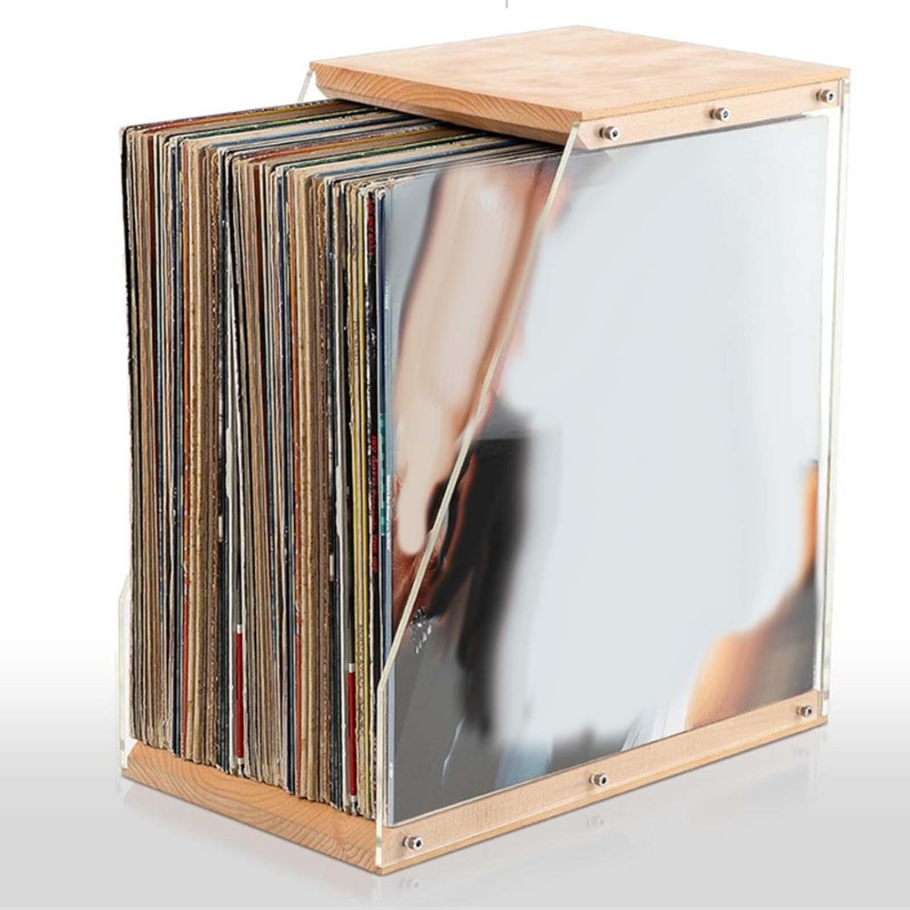 

Vinyl Storage Holder Solid Wood Display Rack Storage Crate Book Storage Box for