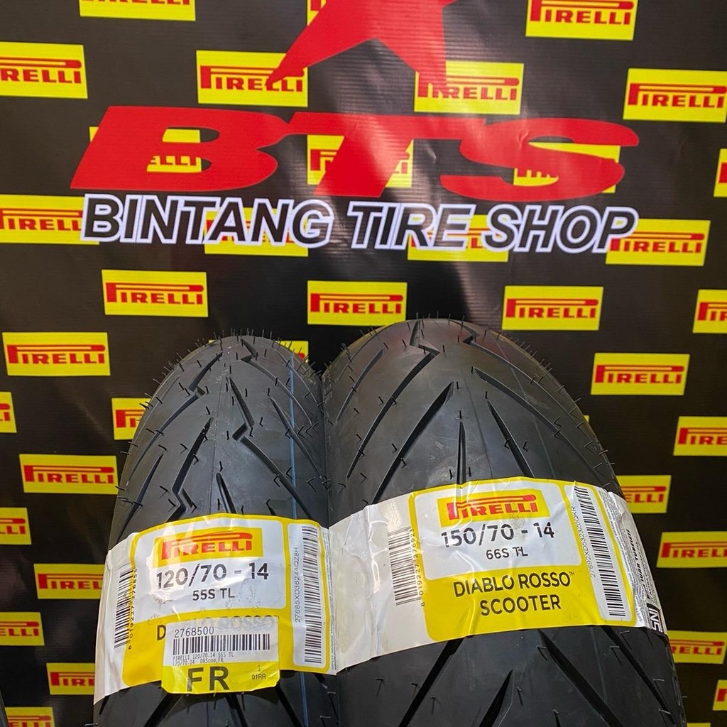 Ban Pirelli 100/80-14 120/70-14 & 150/70-14 FOR YAMAHA AEROX 150/155 NEW Ban Dual Compound Tebal Awe