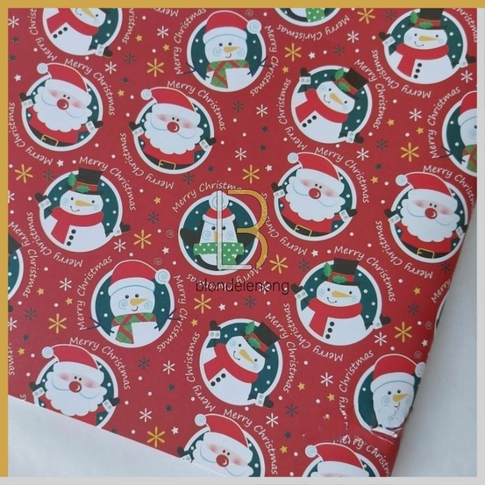 

✨READY✨ -kertas kado natal christmas - Motif 3, 10 Lembar