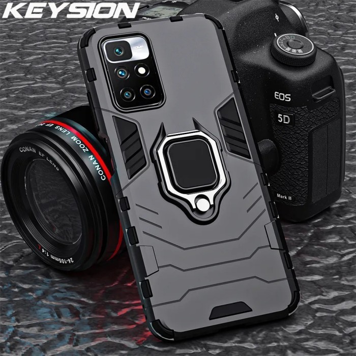 CASE XIAOMI REDMI 10 2021 2022 IRING CASE ROTARY STANDING PHONE SLIM FIT CASE - IRING-CASE