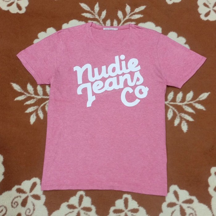 kaos t shirt pendek pria Nudie jeans size L