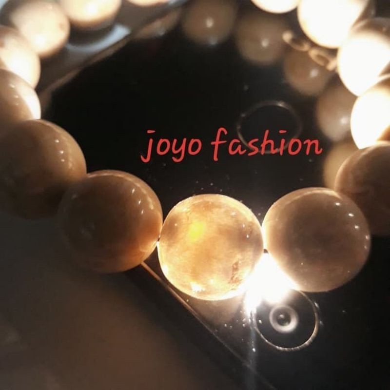 GELANG TASBIH FOSIL AKAR BAHAR PUTIH NATURAL