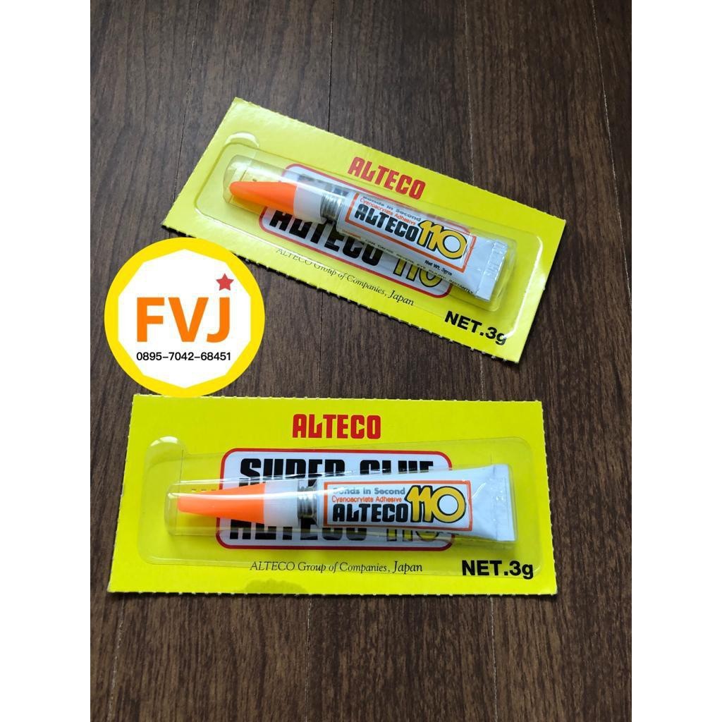 

(12 Tube / 1 papan) Lem Super Glue / Power Glue Alteco 110 / Alteco110 / 3gr / 3g / 3 gram