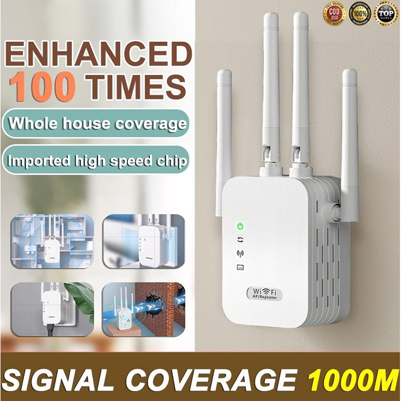 【COD】1200M Wifi Repeater/Wireless Repeater/Network Extender/Wifi Signal Range Extender/WiFi Repeater