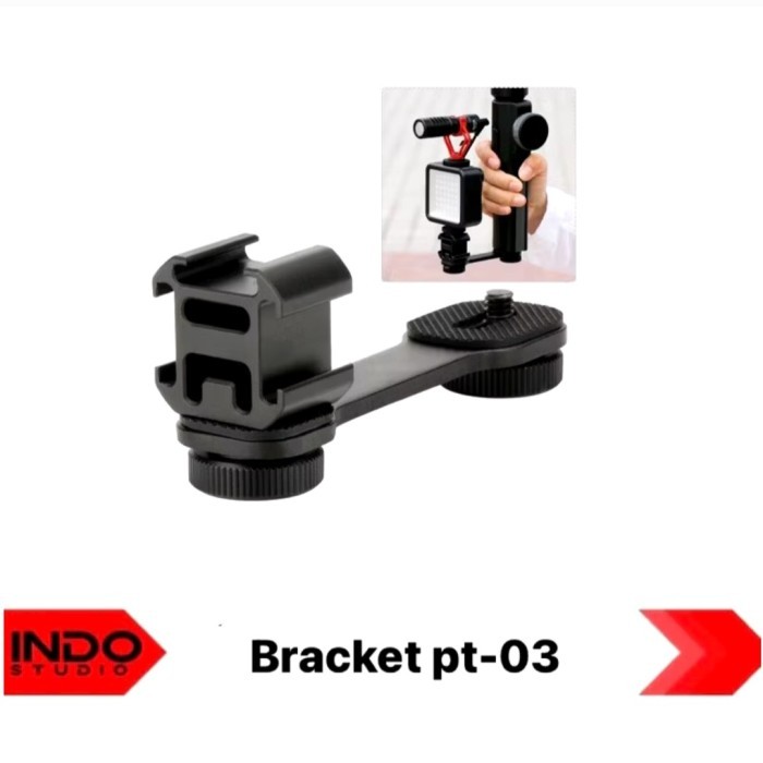Bracket PT-03 TRIPLE COLD SHOE MOUNT Bracket gimbal hand Grip