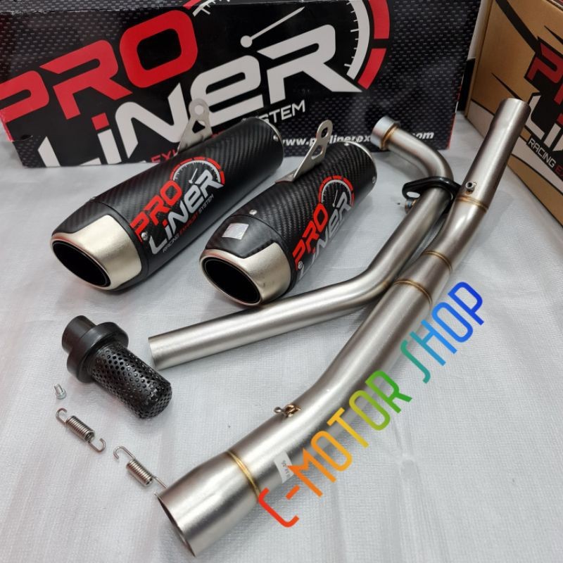 Knalpot Pro Liner Tr2 Tr 2  carbon Short / Knalpot Proliner Tr2 Tr 2 Carbon Long Cbr 150R K45 k46 R1