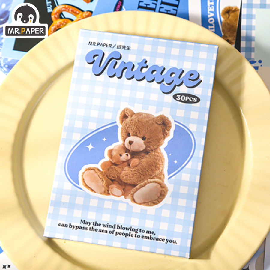 

Mr. Paper 4 Styles Cute Postcard Ins Sweet Cool Vintage Card Creative Wish Card Student Stationery Room Decoration