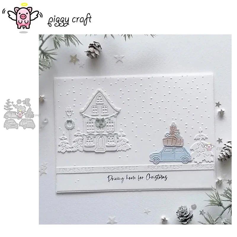 

Piggy Craft metal cutting dies cut die mold Christmas tree car Scrapbook paper craft knife mold blade punch stencils dies