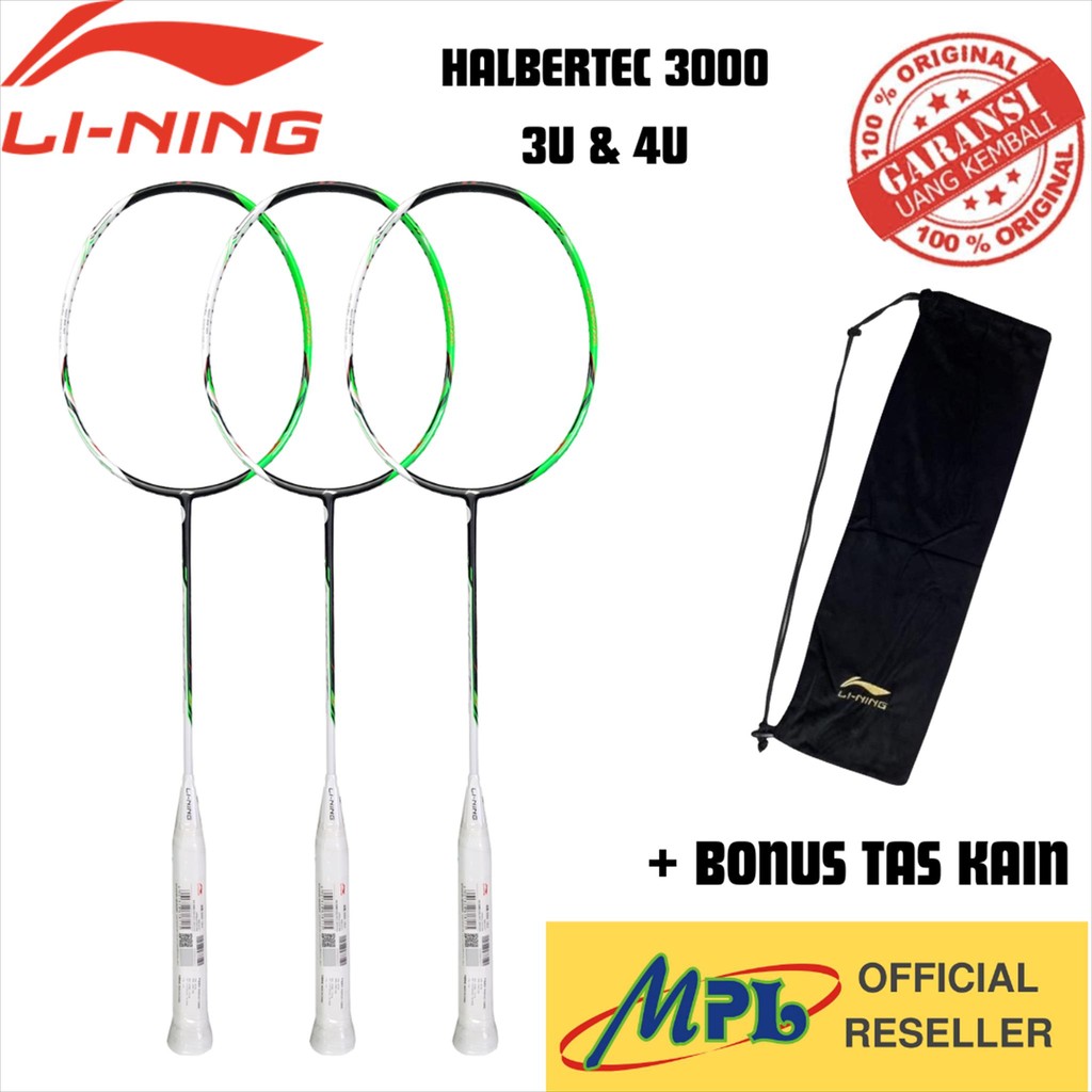 RAKET BADMINTON LINING HALBERTEC 3000 3U & 4U