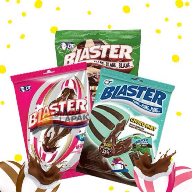 Permen BLASTER NEAPOLITAN Choco Mint 125G Permen Belang Coklat Candy Blaster Rasa