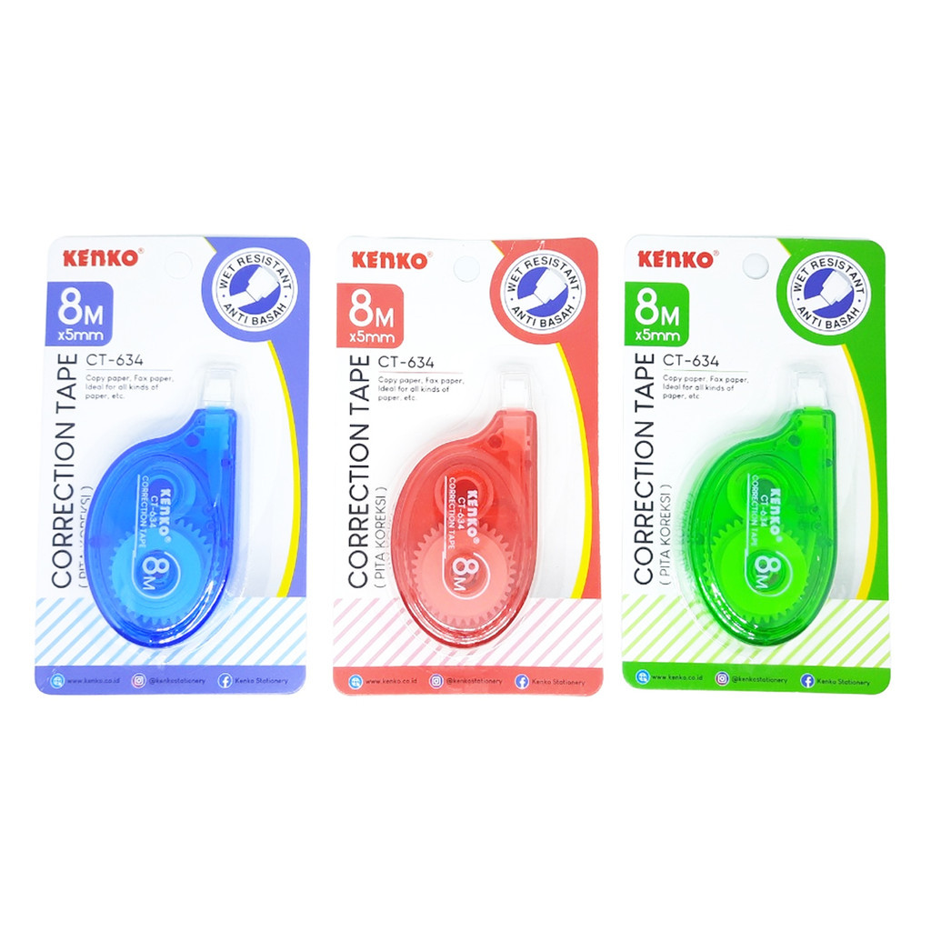 

Tipe X Correction Tape 8M CT-634 CT-634N ACT-18078 ACT-55271