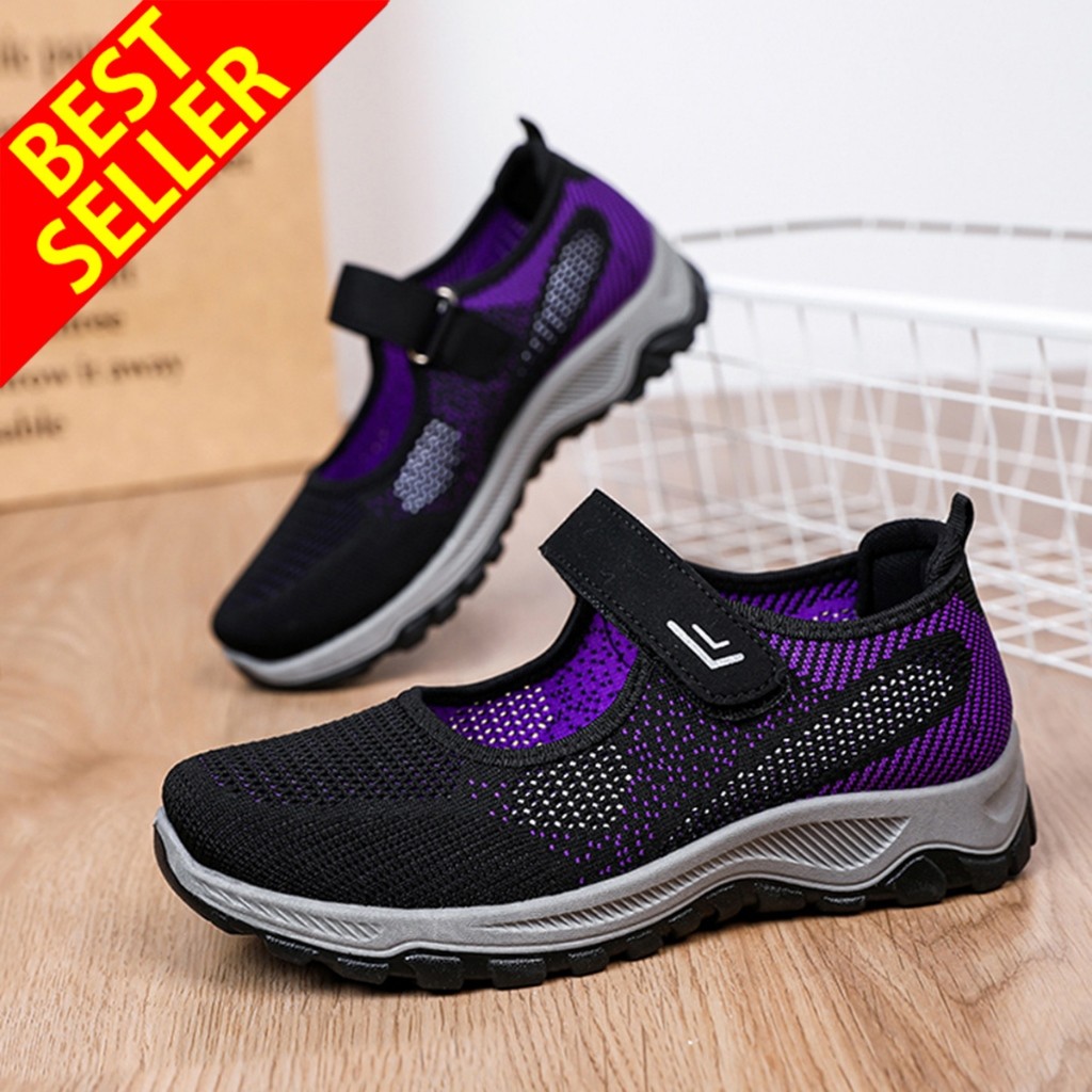 PROMO QINGSHUI Sepatu Wanita Outdoor Sepatu Wanita Kasual Sepatu Slip-on Flats Wanita