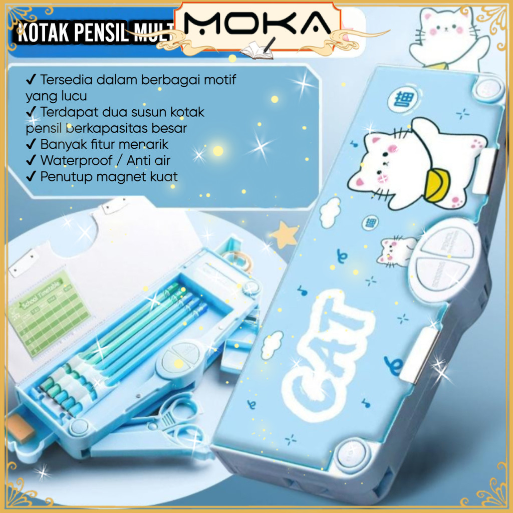 

MOKA TEMPAT PENSIL 2 SUSUN DENGAN PENUTUP MAGNET DAN BERBAGAI TOMBOL FITUR MENARIK LAINNYA MKK01