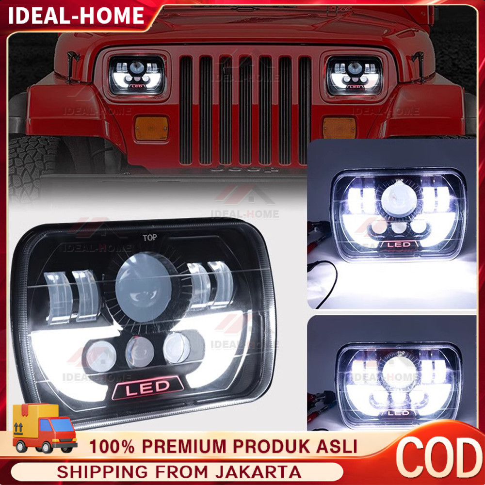 Lampu Led Depan Variasi Kotak LED 7x5  Inch Ori Import Dus Hitam Polos Bisa Untuk Lampu L300 Taft Ka