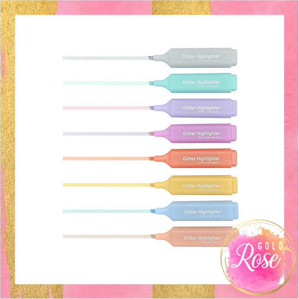 

ℛ - S6584 Set Alat Tulis Sekolah Anak / Glowing Highlighter Marker Set / 4 PCS Stabilo Textliner / Glitter Highlighter 4 PCS