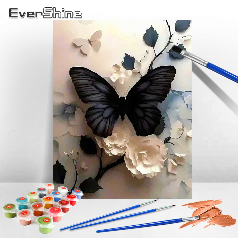 

Evershine Oil Painting By Numbers Set Animal Butterfly Art Figure Drawing Flower Adult Paint By Numbers Home Decoration