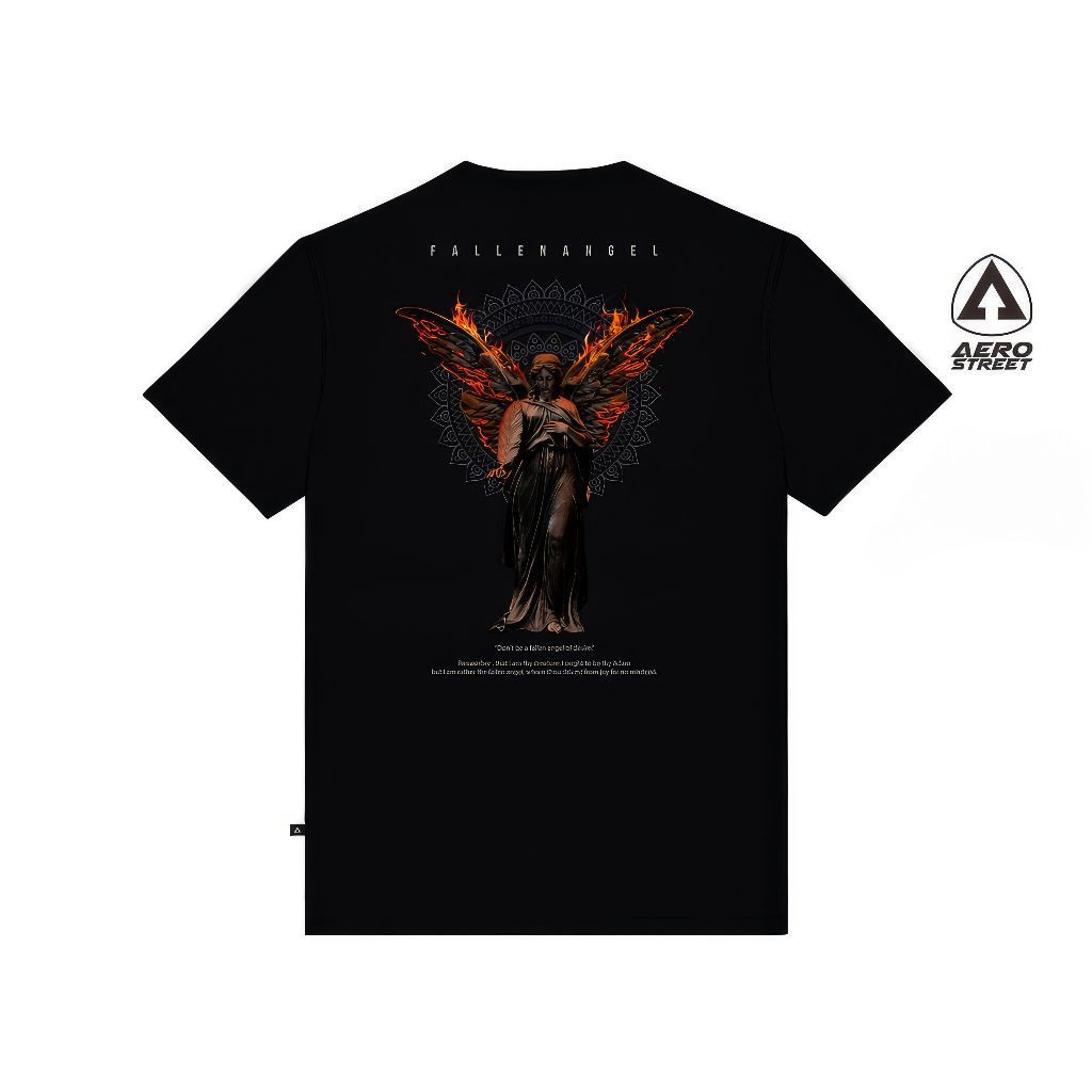 Aerostreet T Shirt Yunani Angel Hitam Kaos T-Shirt T-Shirt AADAA