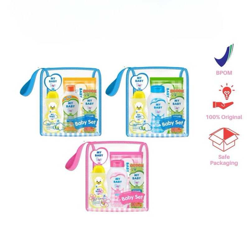MY BABY Set Perlengkapan Mandi Bayi 4in1 | My Baby Set Soft Gentle | Set Sweet Floral | Set Telon Pl