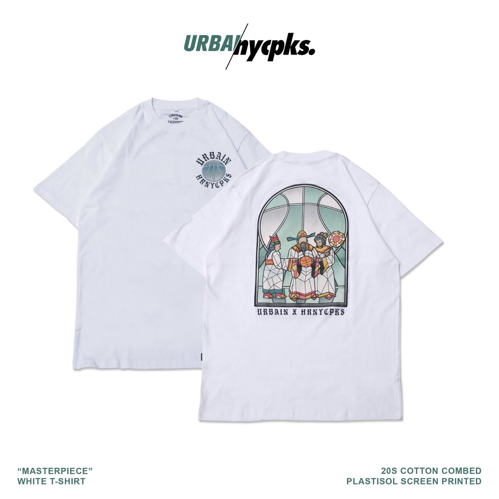 【COD】 hornycupcakes X Urbain - Masterpiece White T-shirt Kaos Pria dan Wanita