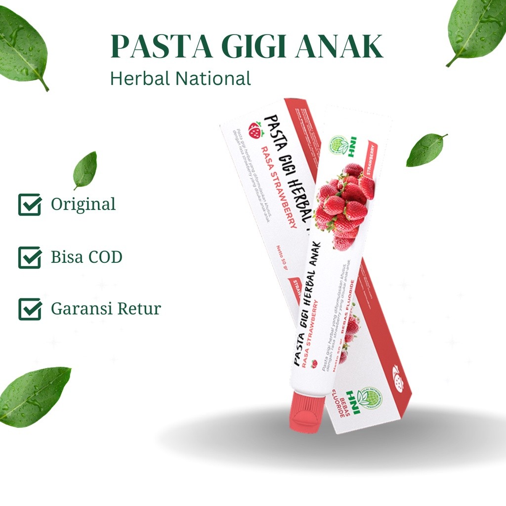 

PASTA GIGI HERBAL ANAK RASA STROBERI HNI